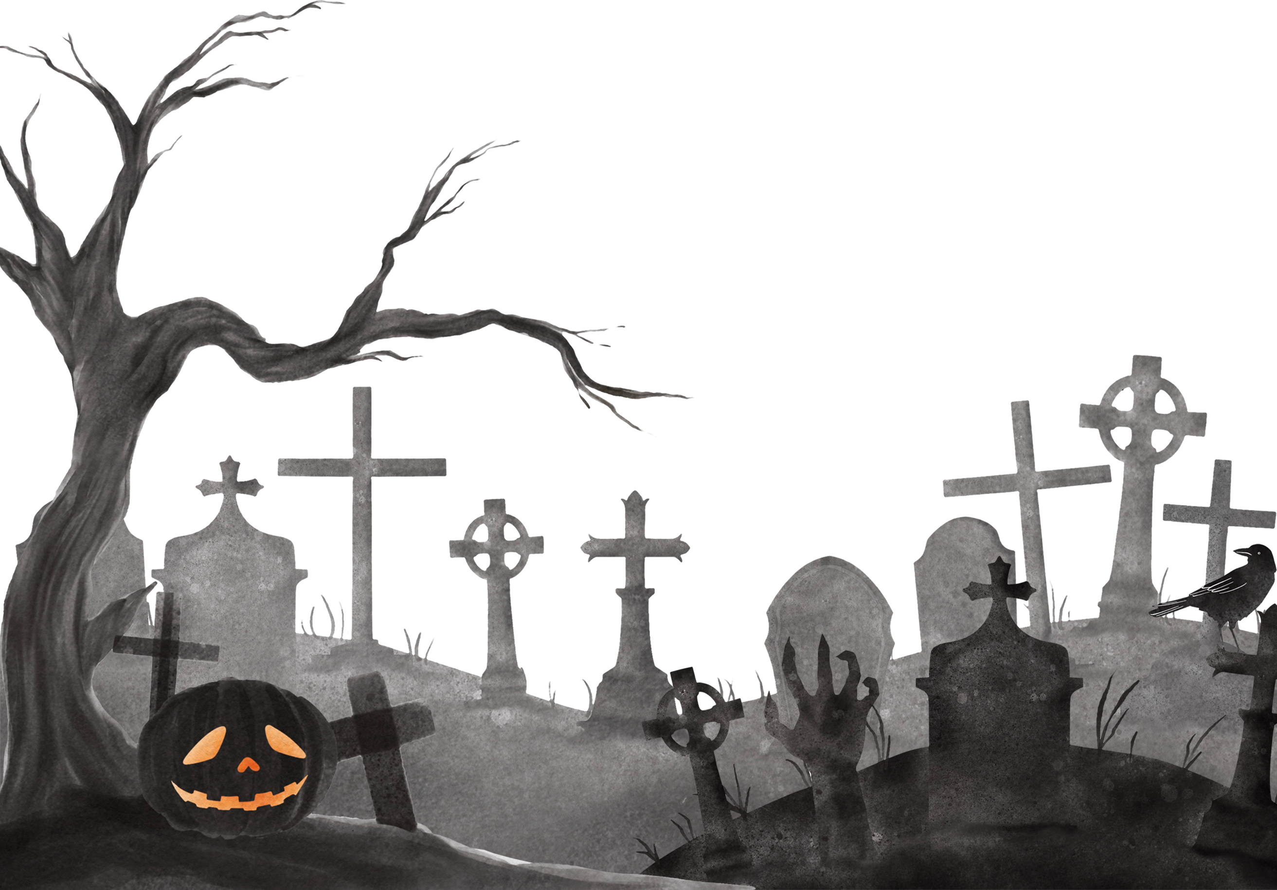 Graveyard Halloween Background